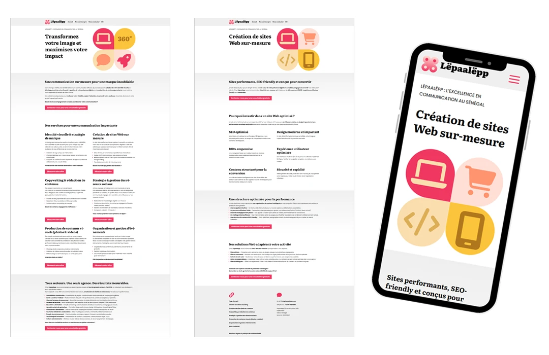 Création de sites web